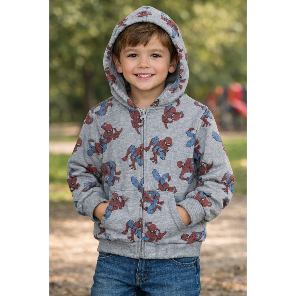 Marvel Spider-Man Sherpa Lined Zip Hoodie –‎ Kids 5T